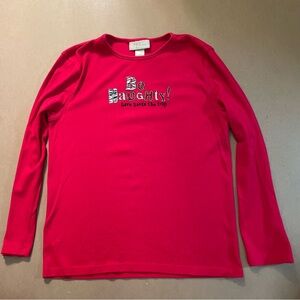 Vintage MC Sportswear Red Long Sleeve Christmas Shirt